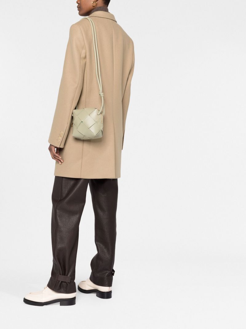 Green Loop Leather Cross Body Bag