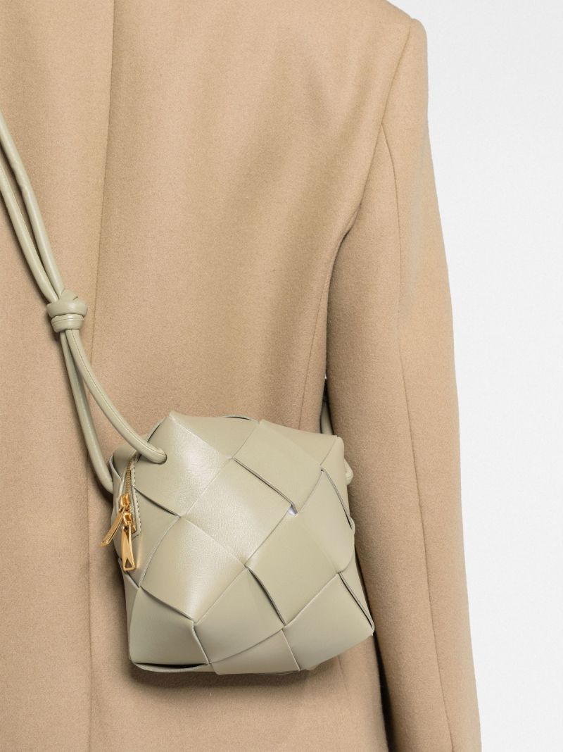 Green Loop Leather Cross Body Bag