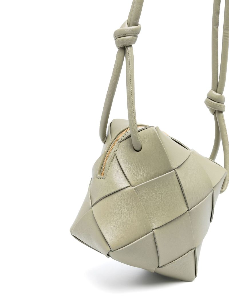 Green Loop Leather Cross Body Bag
