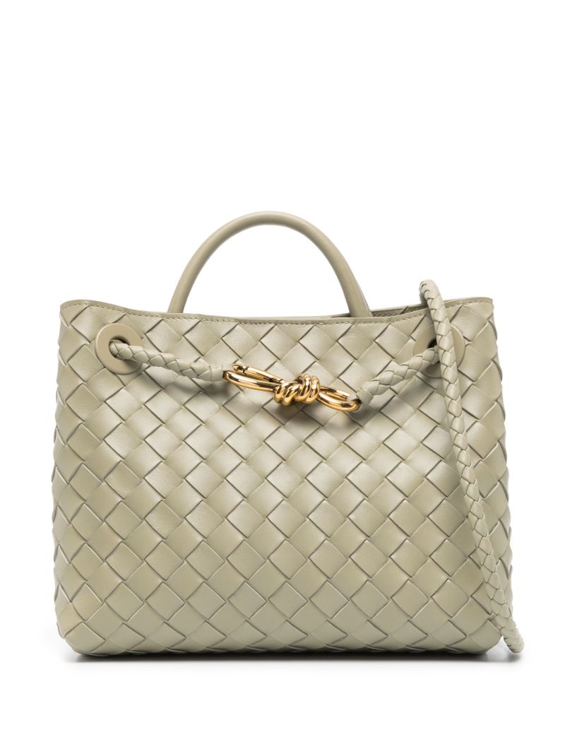 Beige Small Andiamo Top Handle Bag
