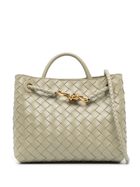 Beige Small Andiamo Top Handle Bag