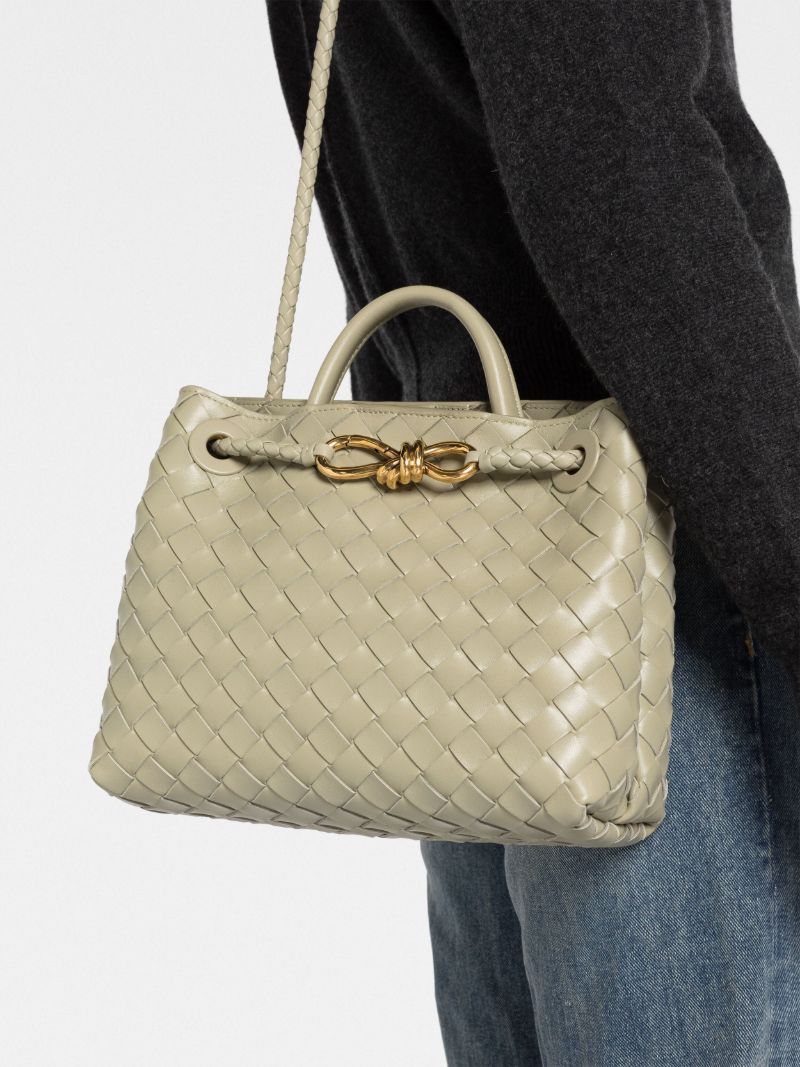 Beige Small Andiamo Top Handle Bag