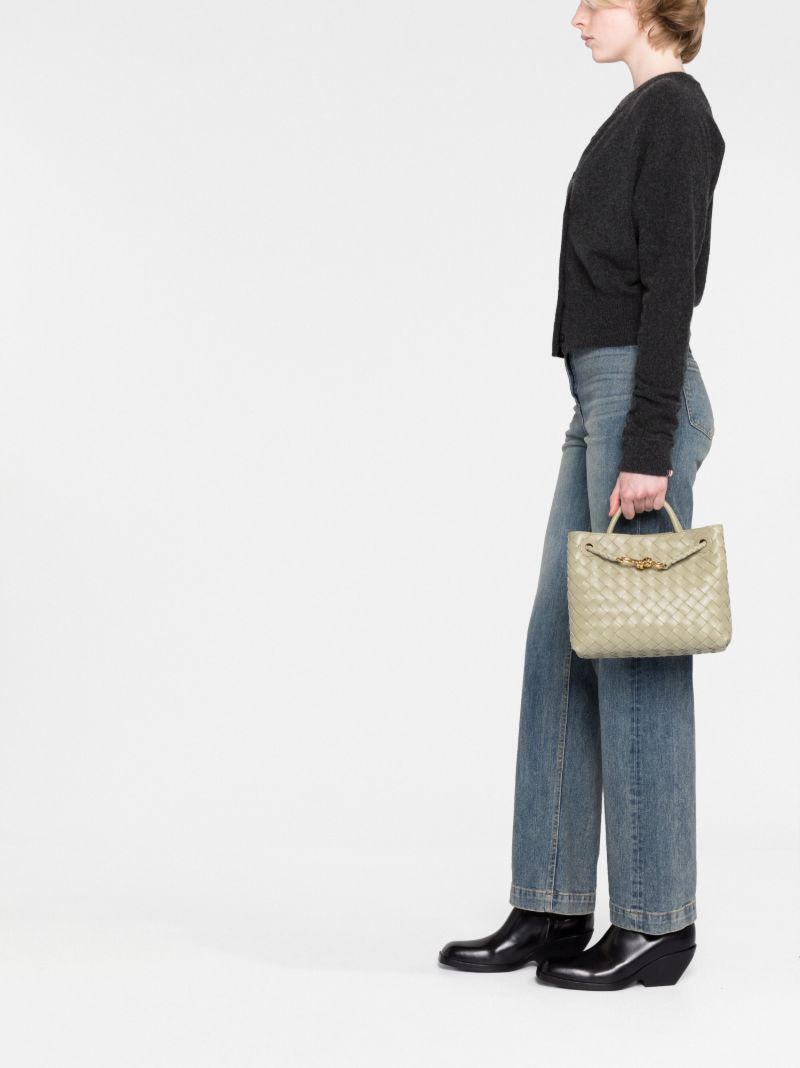 Beige Small Andiamo Top Handle Bag