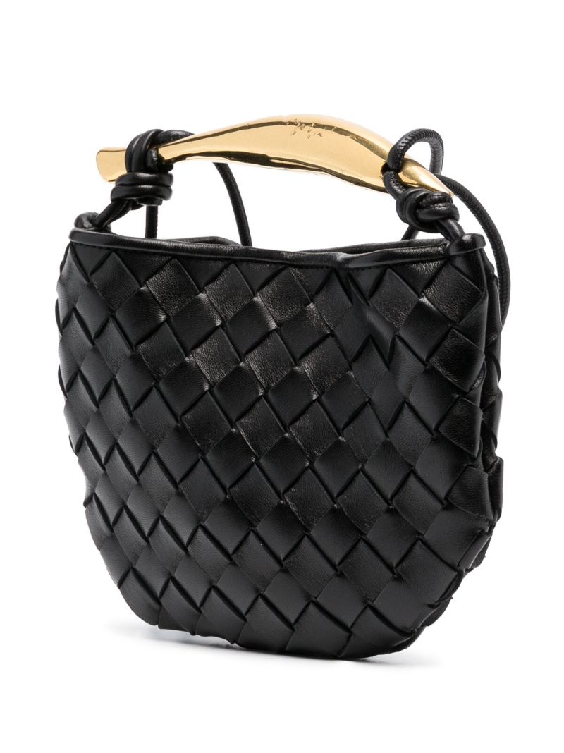 Black Mini Sardine Intrecciato-leather Bag