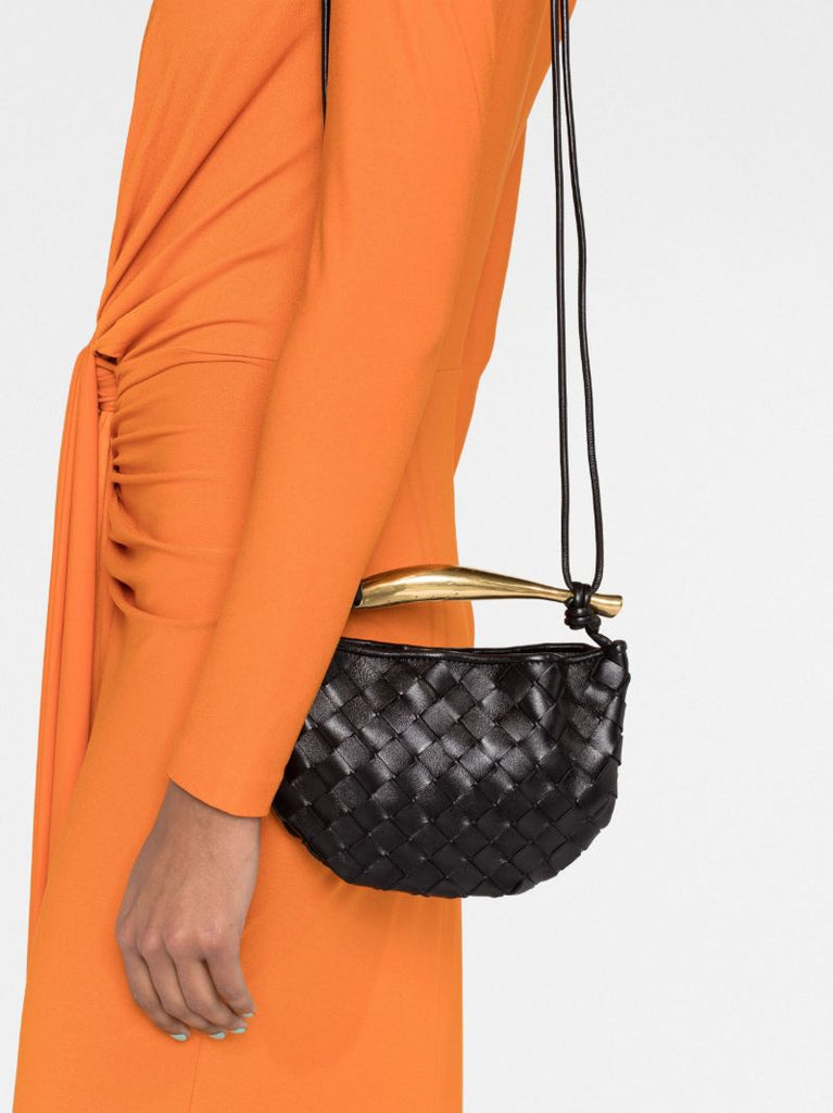 Black Mini Sardine Intrecciato-leather Bag