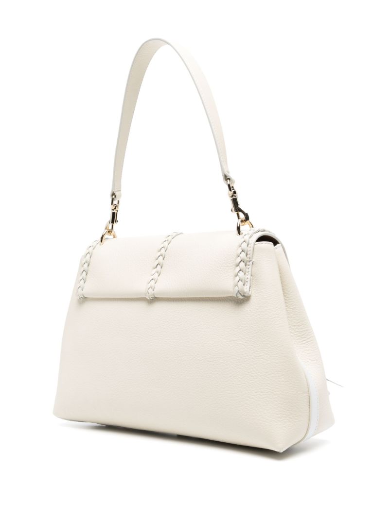 White Penelope Small Leather Shoulder Bag
