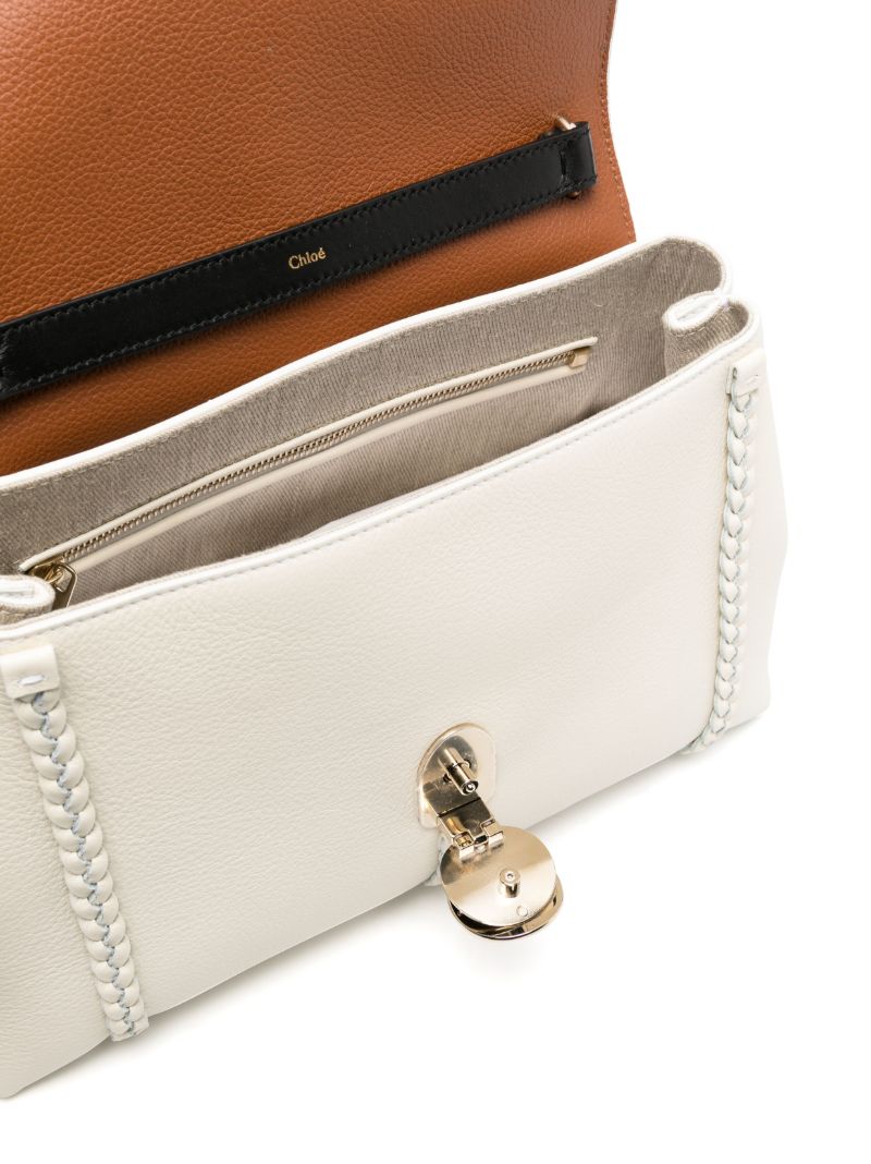 White Penelope Small Leather Shoulder Bag