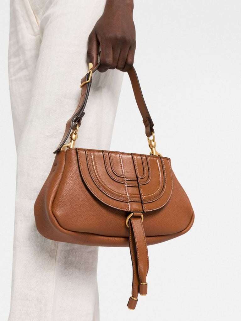 Brown Marcie Leather Shoulder Bag