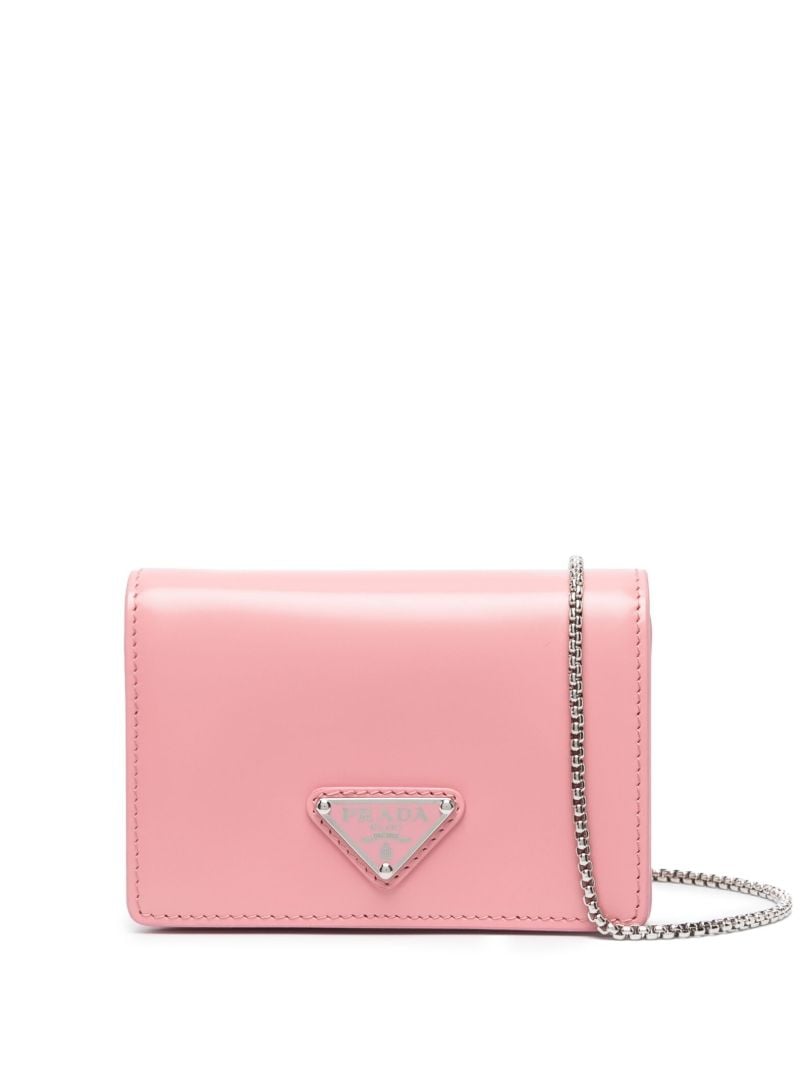 Pink  Logo Plaque Cross Body Bag