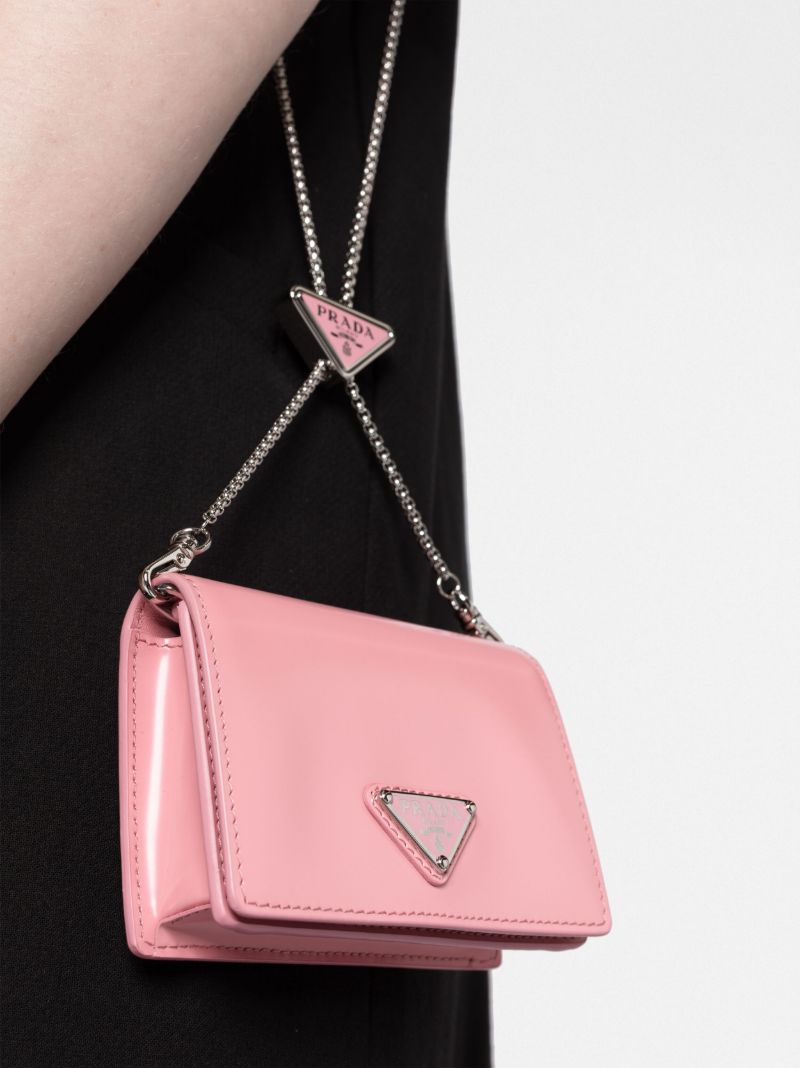 Pink  Logo Plaque Cross Body Bag