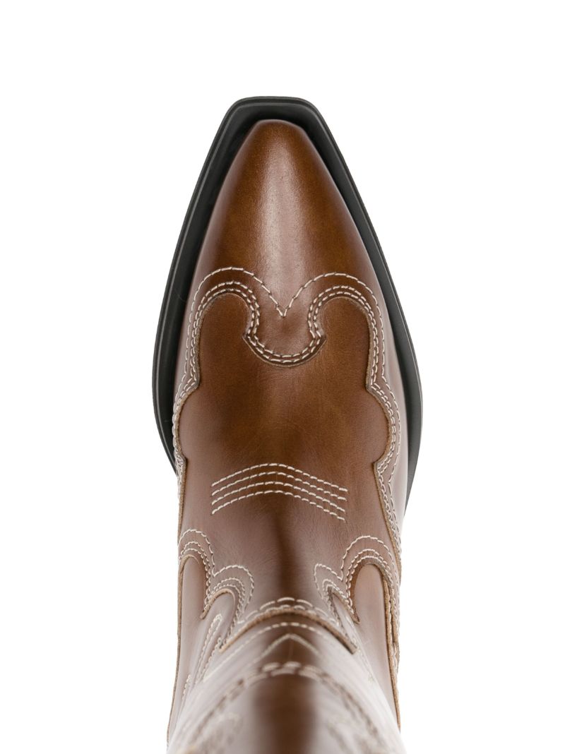 Brown Western 10 Knee-high Leather Boots