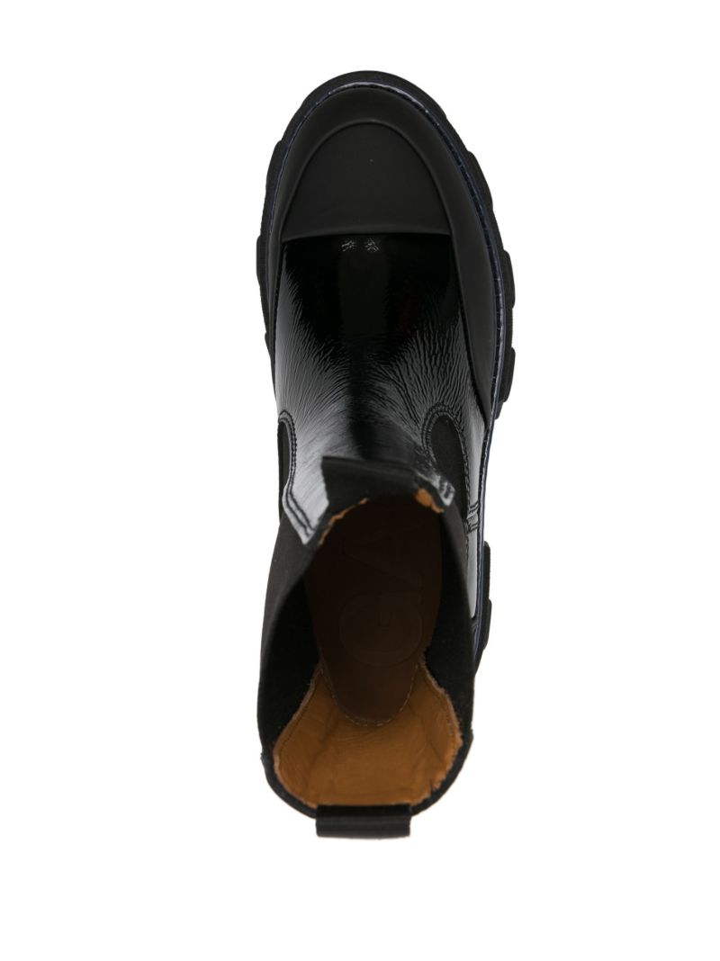 Black Cleated Chelsea Ankle Boots