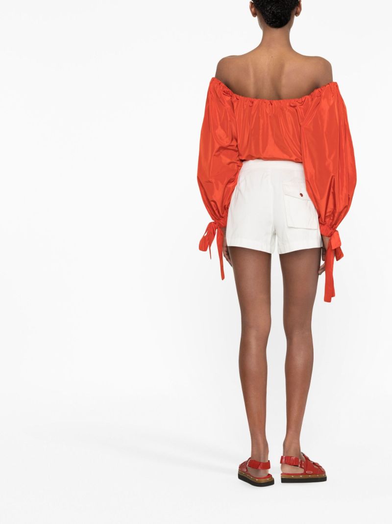 White Tamara Buttoned Cotton Skort