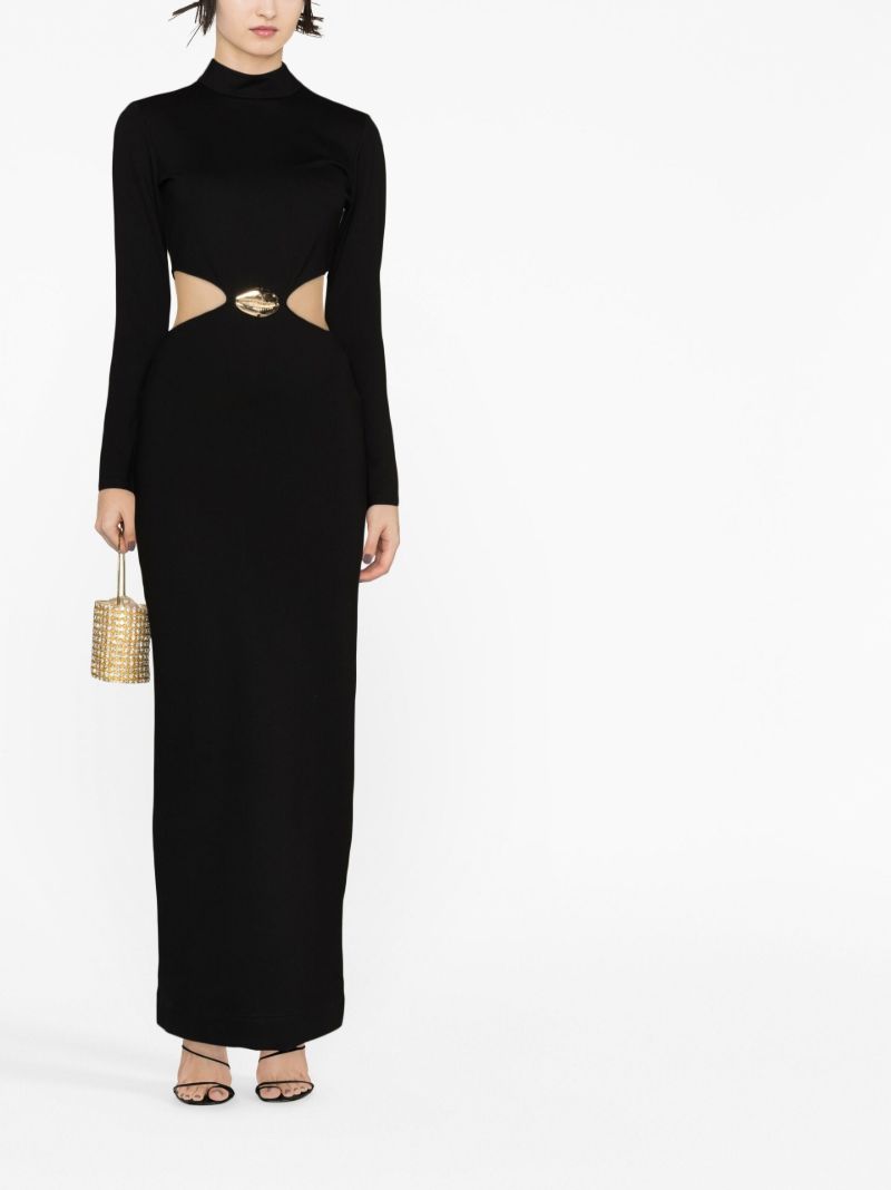 Black Arlette Cut-out Maxi Dress