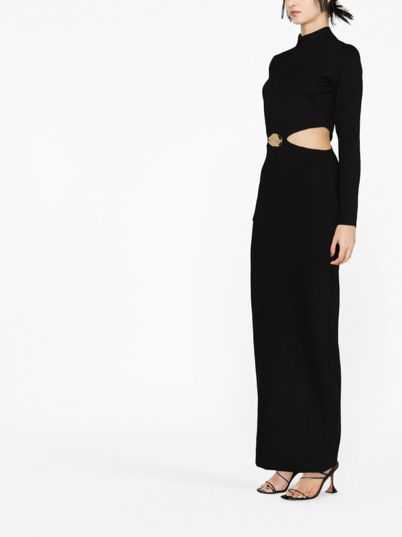 Black Arlette Cut-out Maxi Dress