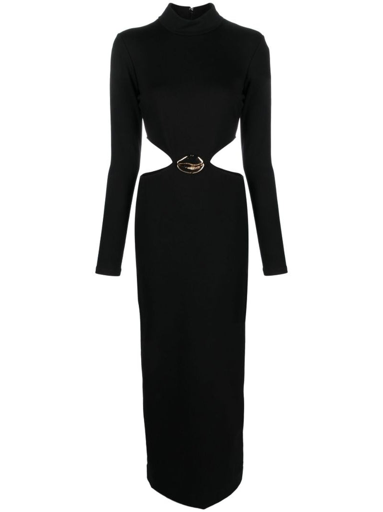 Black Arlette Cut-out Maxi Dress