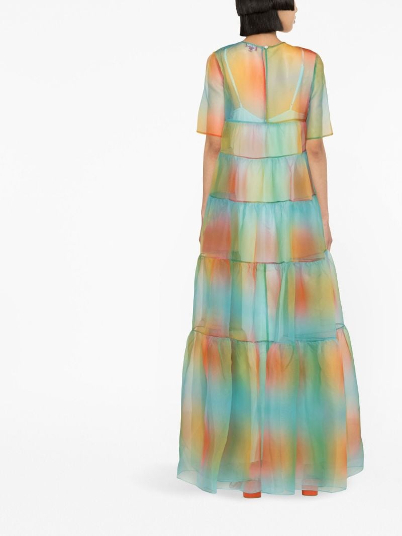 Blue Hyacinth Tiered Maxi Dress