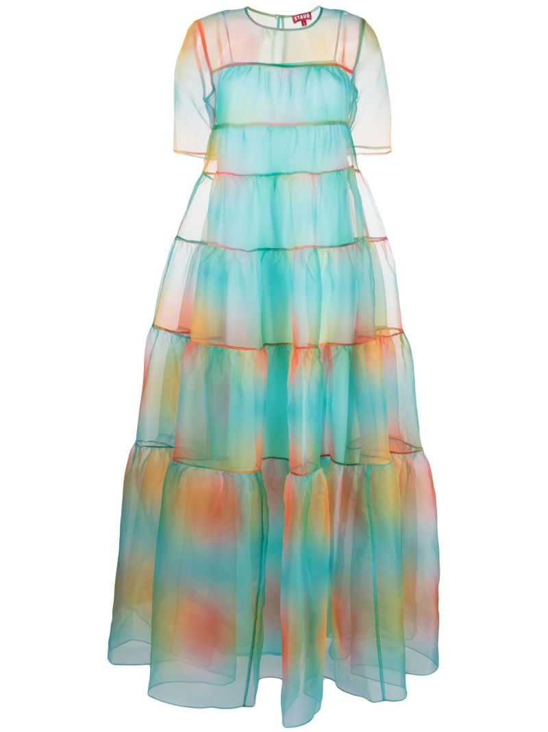 Blue Hyacinth Tiered Maxi Dress