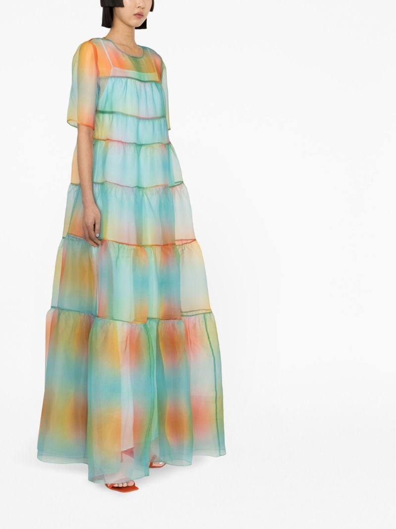 Blue Hyacinth Tiered Maxi Dress