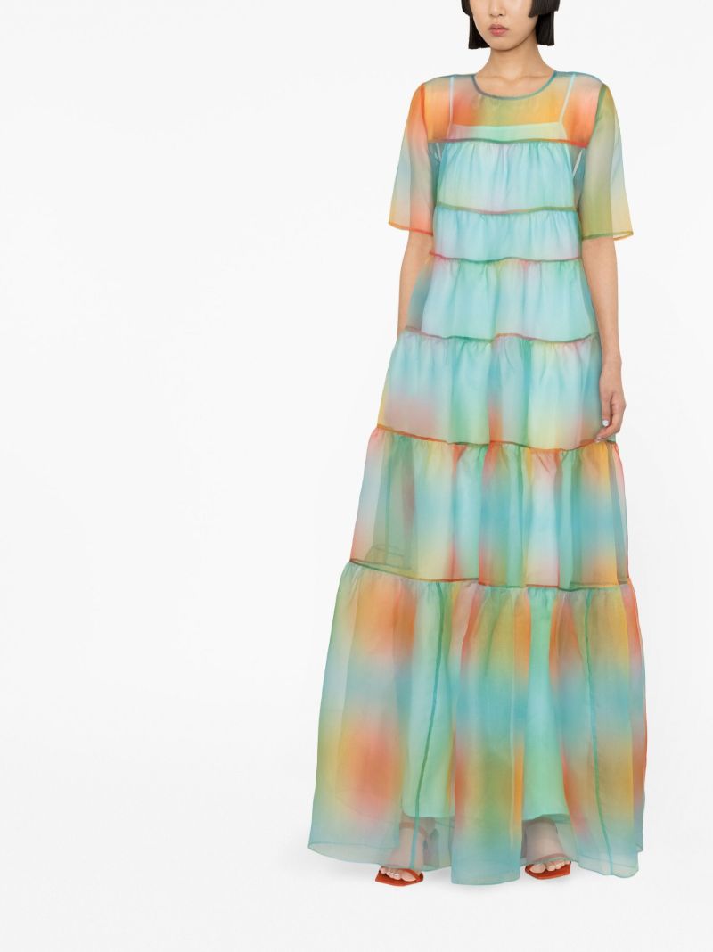 Blue Hyacinth Tiered Maxi Dress