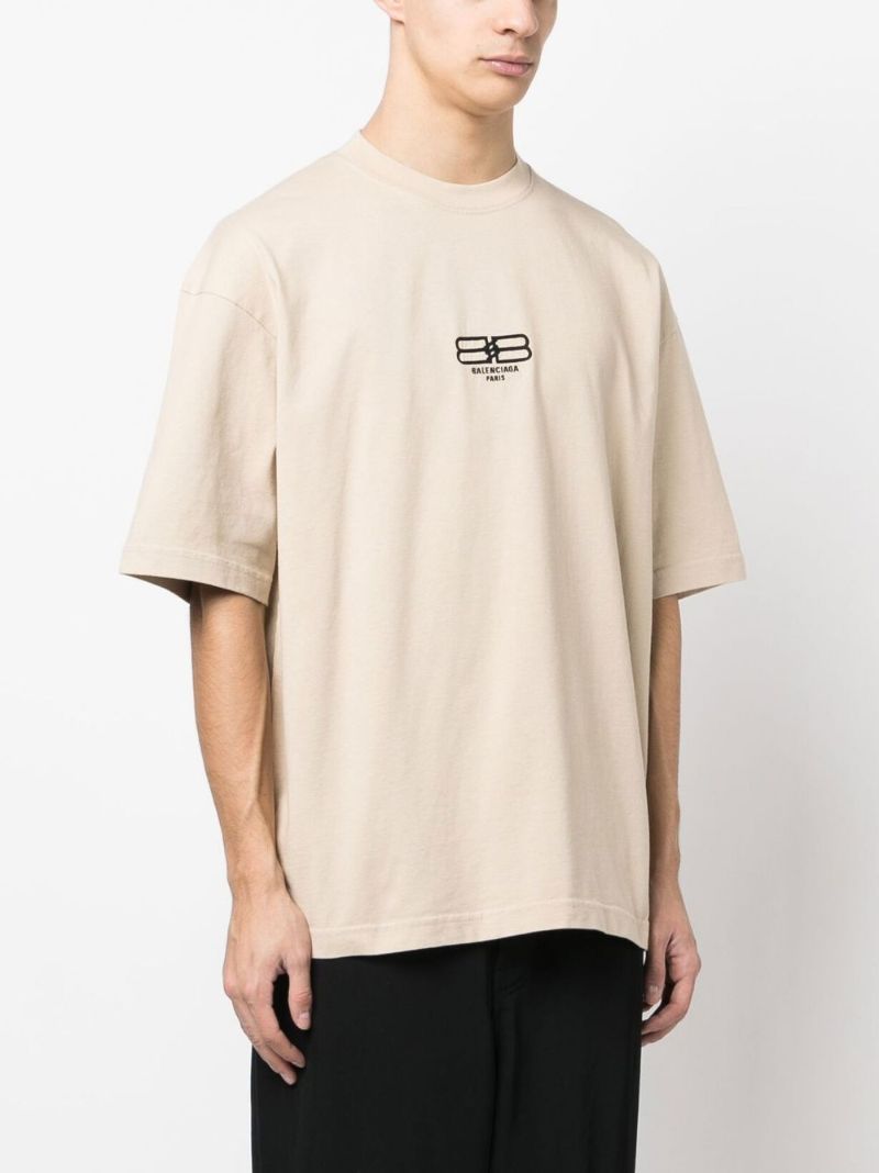 Neutral Embroidered Logo T-shirt