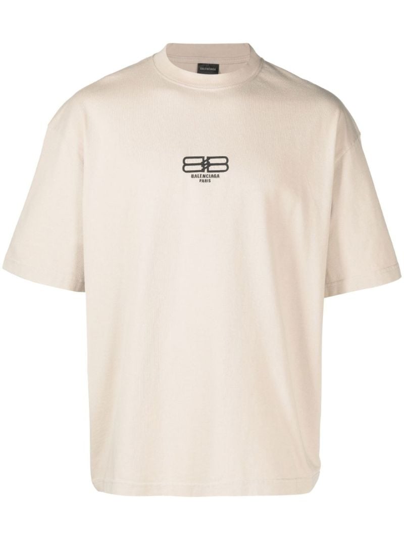Neutral Embroidered Logo T-shirt