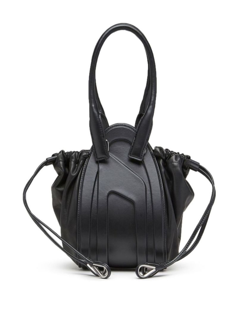 Black Small 1dr-fold Bucket Bag