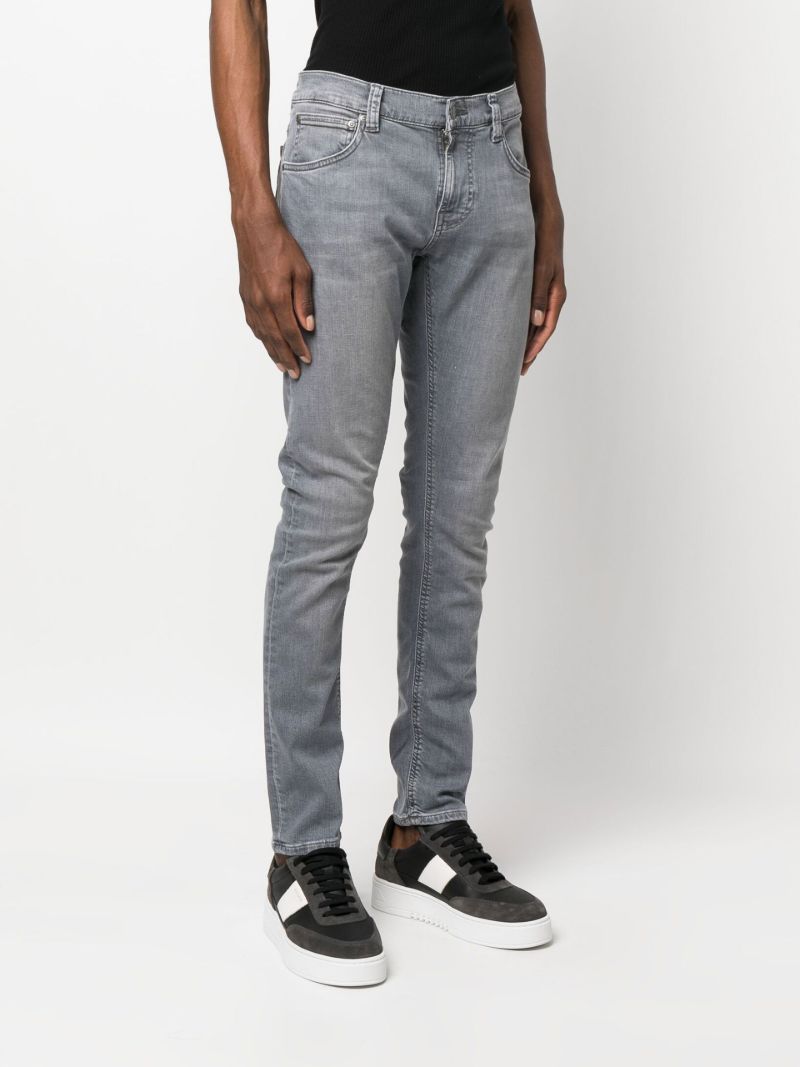 Grey Tight Terry Slim-fit Jeans