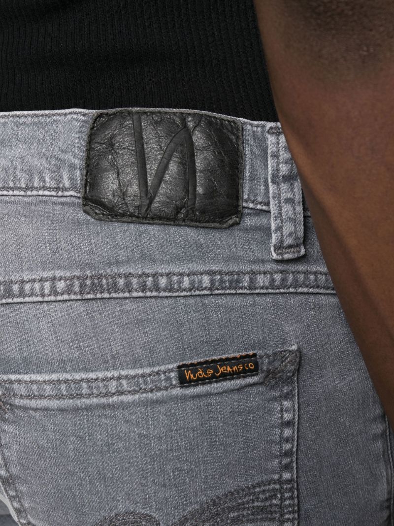 Grey Tight Terry Slim-fit Jeans