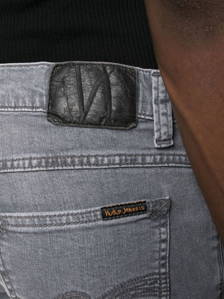 Grey Tight Terry Slim-fit Jeans