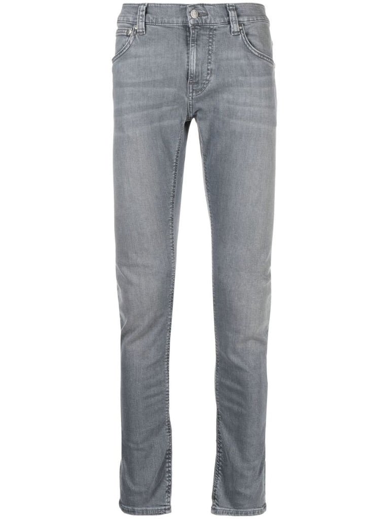 Grey Tight Terry Slim-fit Jeans