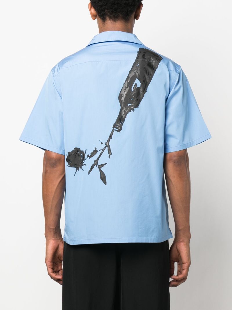 Blue Symbole Print Shirt