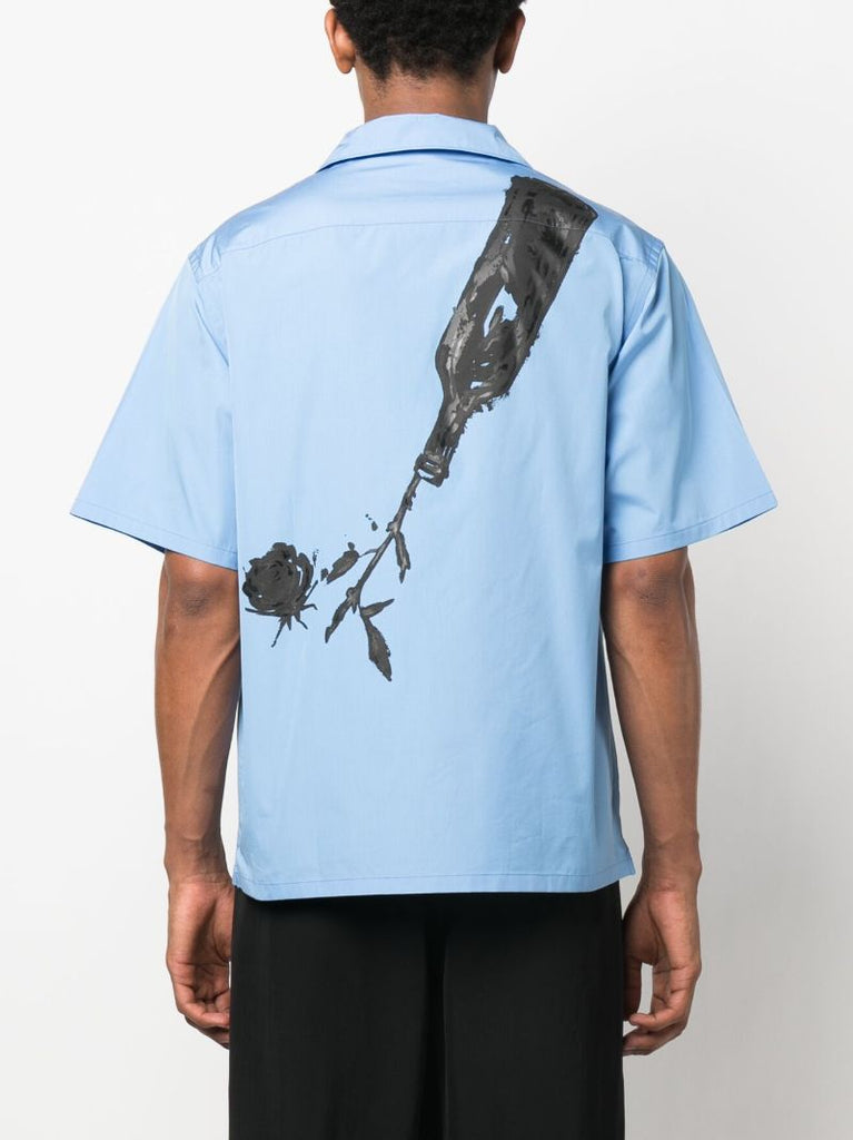 Blue Symbole Print Shirt