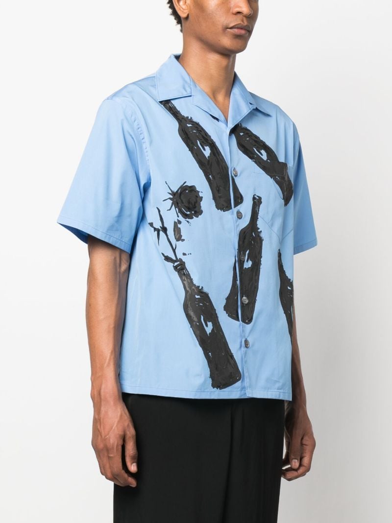 Blue Symbole Print Shirt