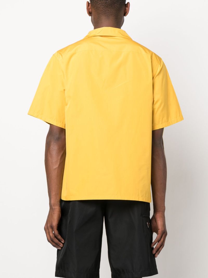 Yellow Graphic Print Short Sleeve Shirt