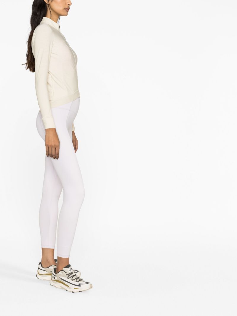 White Logo Print Long Sleeve Top