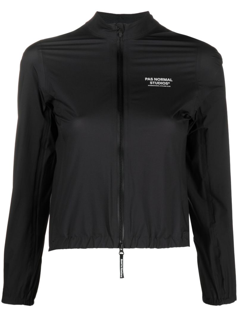 Black Mechanism Cycling Rain Jacket