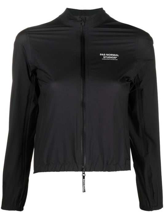 Black Mechanism Cycling Rain Jacket