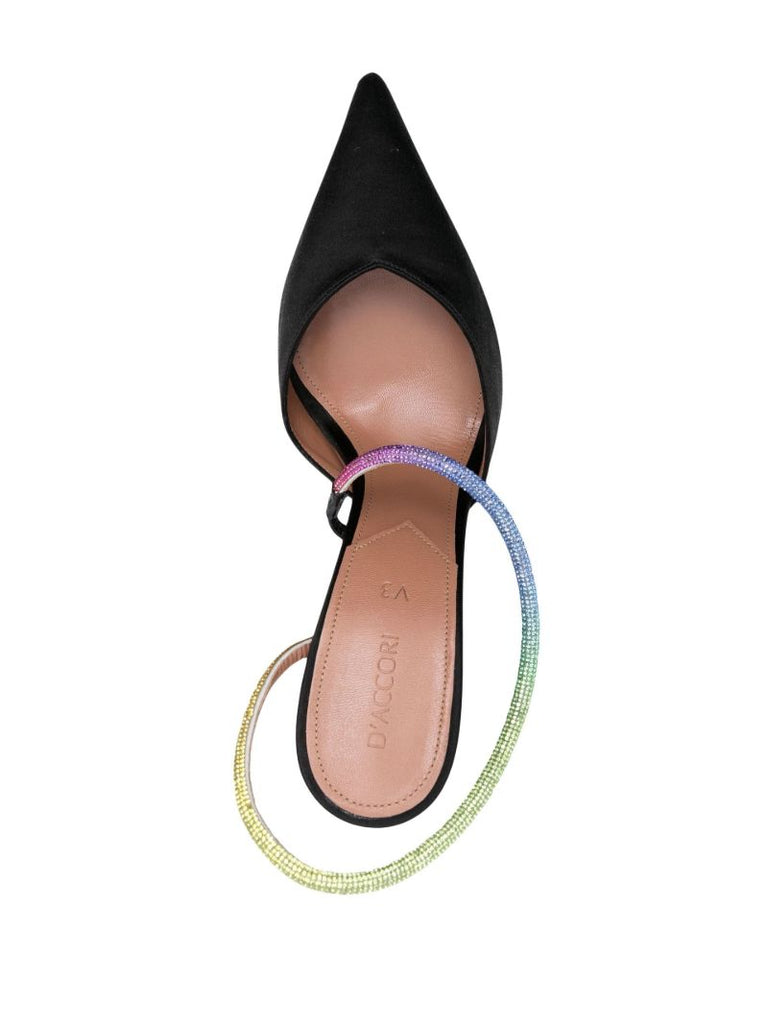 Black Saturn 100 Slingback Pumps