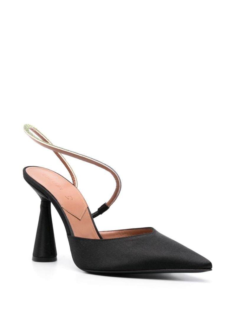 Black Saturn 100 Slingback Pumps