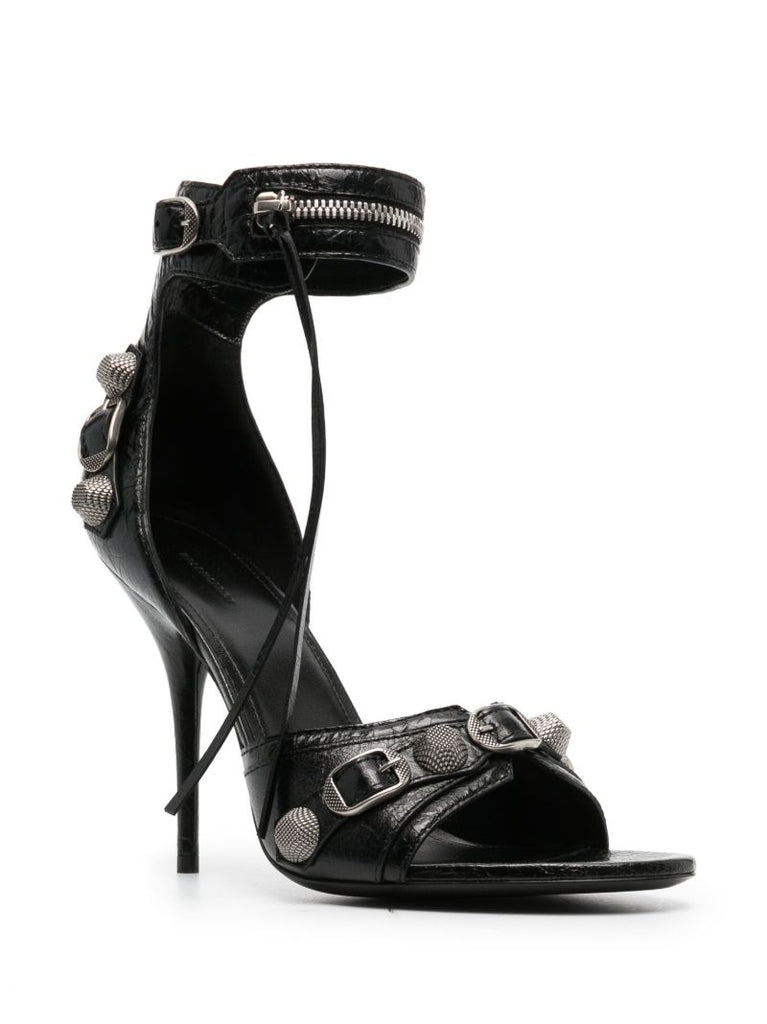 Black Cagole 110 Leather Sandals