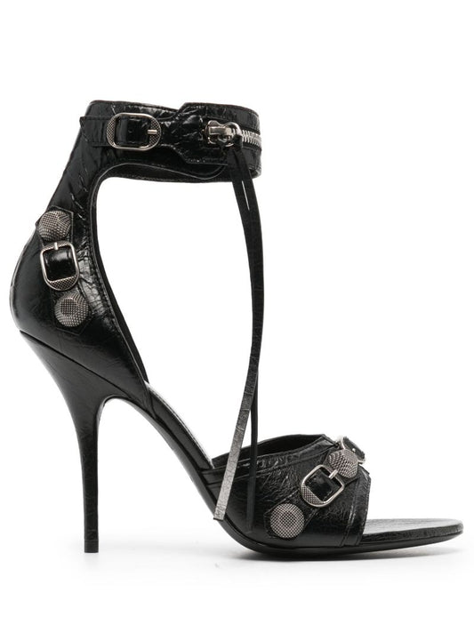 Black Cagole 110 Leather Sandals