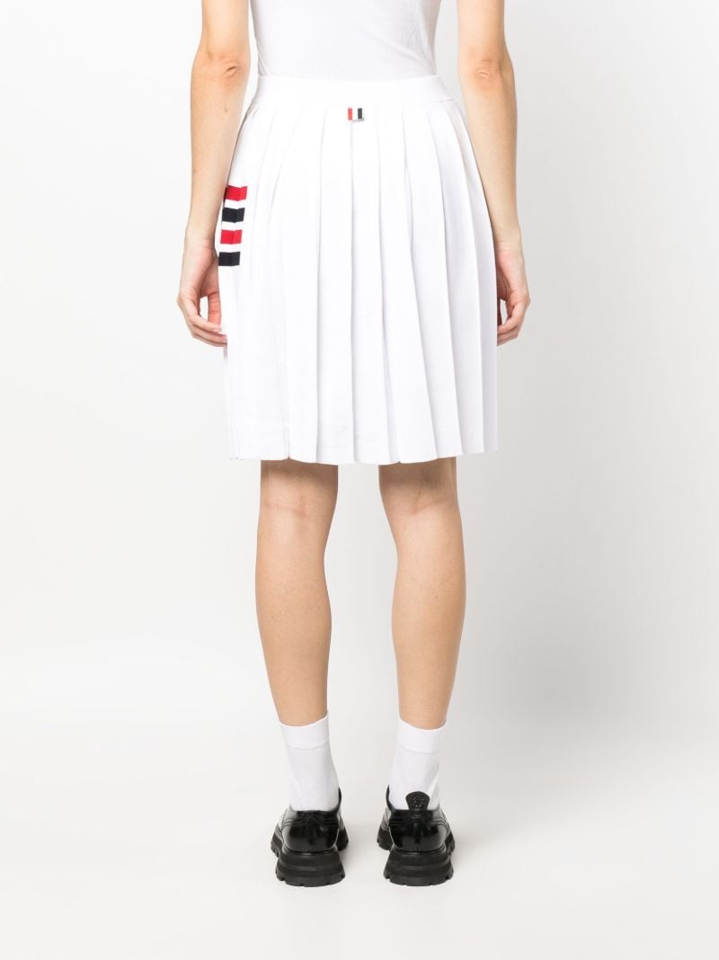 White 4-bar Stripe Plated Skirt