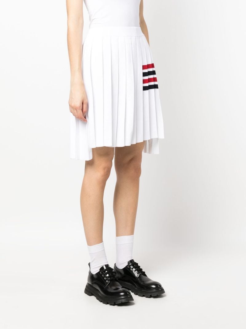 White 4-bar Stripe Plated Skirt