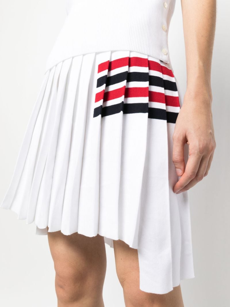 White 4-bar Stripe Plated Skirt