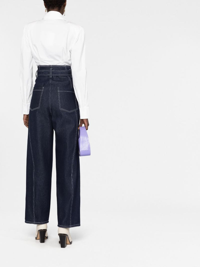 Blue Wide-leg Jeans