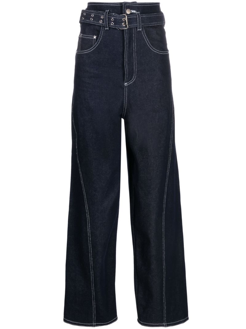 Blue Wide-leg Jeans
