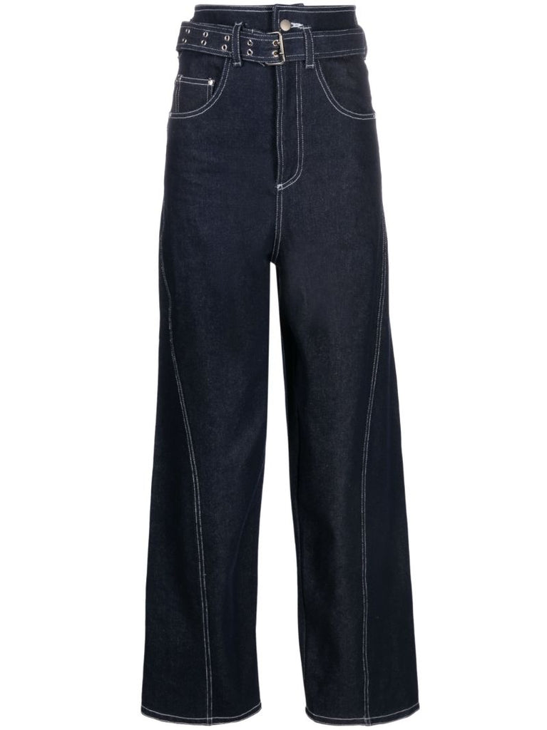 Blue Wide-leg Jeans