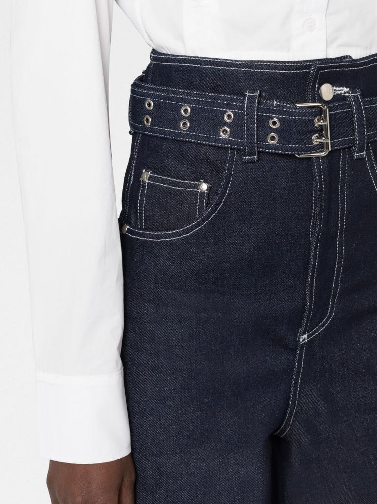 Blue Wide-leg Jeans