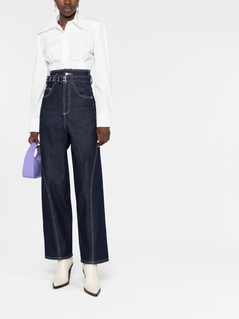 Blue Wide-leg Jeans